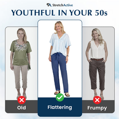 Easewearus - Women's Ultra Soft Stretch Perfect Drape Casual Pants