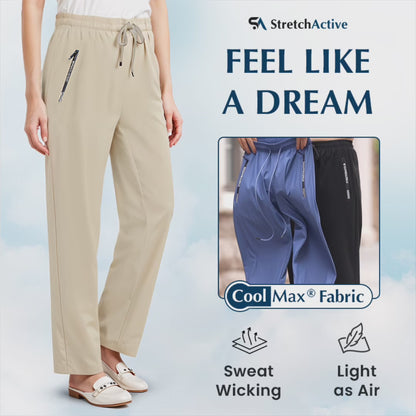 Easewearus - Women's Ultra Soft Stretch Perfect Drape Casual Pants