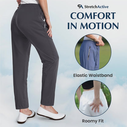 Easewearus - Women's Ultra Soft Stretch Perfect Drape Casual Pants